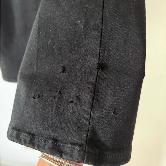 Paige Colette Crop Flare Jean in Black Shadow - Picture 2 of 8